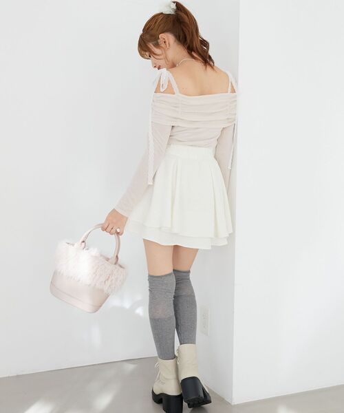 MAJESTIC LEGON(マジェスティックレゴン)の「フレアミニスカパン(スカート・レディース・ブラック/グレー/アイボリー・MEDIUM)」の22枚目の写真