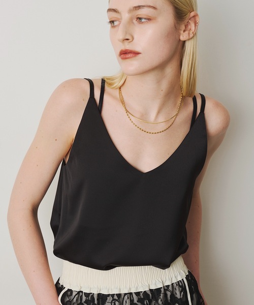 【新品未使用】L'APPARTEMENT サテンキャミソール STUDIOUS/ステュディオス】Stretch Satin Camisole/ストレッチ