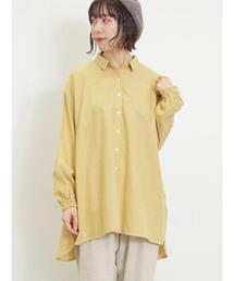 Samansa Mos2 | 【保温加工】柄アソートシャツチュニック(チュニック)