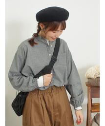 Samansa Mos2 | 【保温加工】柄アソートシャツチュニック(チュニック)