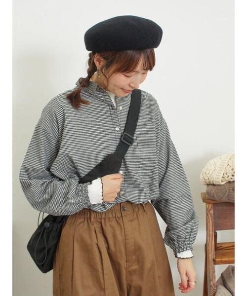 Samansa Mos2（サマンサ モスモス）の「【保温加工】柄アソートシャツチュニック（チュニック・レディース・オフホワイト/ブルー/イエロー/グリーン/ブラック・F）」の3枚目の写真