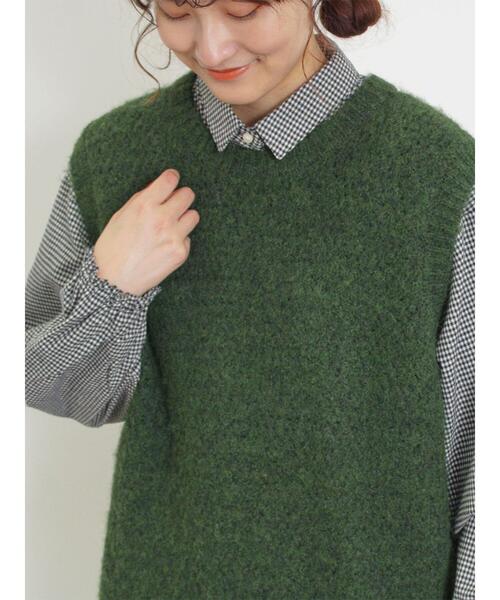 Samansa Mos2（サマンサ モスモス）の「【保温加工】柄アソートシャツチュニック（チュニック・レディース・オフホワイト/ブルー/イエロー/グリーン/ブラック・F）」の21枚目の写真