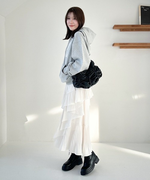 Heather(ヘザー)の「アソートロゴフーディ 290406(パーカー・レディース・オートミール/ネイビー/グレー/ホワイト系/ネイビー系/グレー系・FREE)」の10枚目の写真