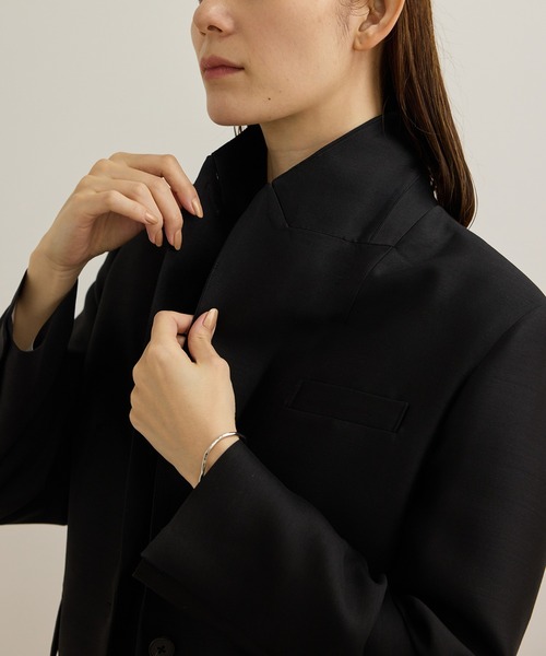 ROPE'(ロペ)の「シルクウールオーバージャケット(テーラードジャケット・レディース・オフホワイト/ブラック・36/38)」の20枚目の写真