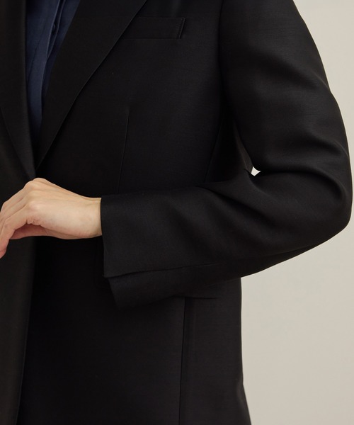 ROPE'(ロペ)の「シルクウールオーバージャケット(テーラードジャケット・レディース・オフホワイト/ブラック・36/38)」の3枚目の写真