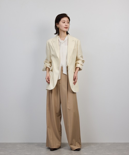 セール】シルクウールオーバージャケット（テーラードジャケット