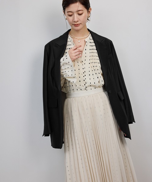 セール】シルクウールオーバージャケット（テーラードジャケット