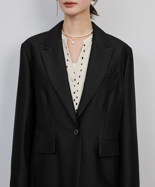 セール】シルクウールオーバージャケット（テーラードジャケット