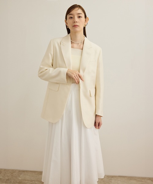 セール】シルクウールオーバージャケット（テーラードジャケット