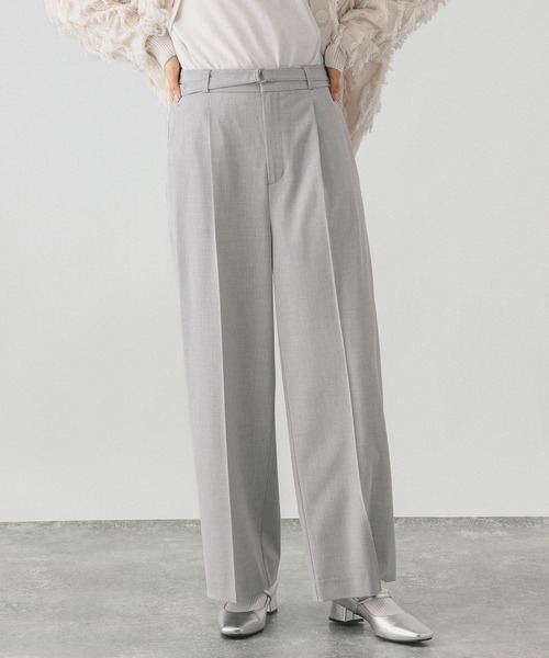 GLOBAL WORK（グローバルワーク）の「ウツクシルエットプレミアムワイドパンツ/252422（その他パンツ・レディース・ベージュ/ライトグレー/グレイッシュベージュ/ブラック/ネイビー系9・LARGE/MEDIUM/SMALL/X-SMALL/XX-LARGE/X-LARGE）」の3枚目の写真