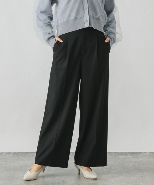 GLOBAL WORK（グローバルワーク）の「ウツクシルエットプレミアムワイドパンツ/252422（その他パンツ・レディース・ベージュ/ライトグレー/グレイッシュベージュ/ブラック/ネイビー系9・LARGE/MEDIUM/SMALL/X-SMALL/XX-LARGE/X-LARGE）」の15枚目の写真