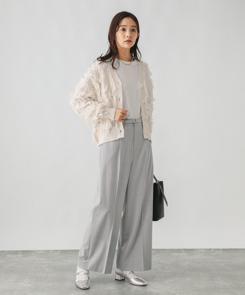 GLOBAL WORK（グローバルワーク）の「ウツクシルエットプレミアムワイドパンツ/252422（その他パンツ・レディース・ベージュ/ライトグレー/グレイッシュベージュ/ブラック/ネイビー系9・LARGE/MEDIUM/SMALL/X-SMALL/XX-LARGE/X-LARGE）」の17枚目の写真