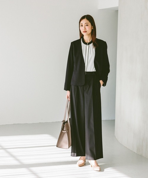 GLOBAL WORK（グローバルワーク）の「ウツクシルエットプレミアムワイドパンツ/252422（その他パンツ・レディース・ベージュ/ライトグレー/グレイッシュベージュ/ブラック/ネイビー系9・LARGE/MEDIUM/SMALL/X-SMALL/XX-LARGE/X-LARGE）」の7枚目の写真