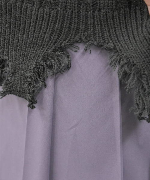 axes femme POETIQUE（アクシーズファムポエティック）の「レースアップデザインカーディガン（カーディガン/ボレロ・レディース・グレー/ブラック/ブルーグリーン・MEDIUM）」の8枚目の写真