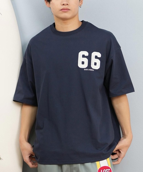 ムラサキスポーツ(ムラサキスポーツ)の「【ムラサキスポーツ限定】DEAR LAUREL/ディアローレル Tシャツ 半袖 抗菌防臭 UVケア 接触冷感 CAL PATCH TEE D25S2105(Tシャツ/カットソー・メンズ・ネイビー/ホワイト/ブラック/オレンジ/サックスブルー/ミント・M/L/XL)」の4枚目の写真