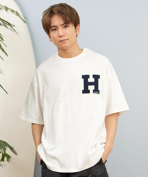 ムラサキスポーツ(ムラサキスポーツ)の「【ムラサキスポーツ限定】DEAR LAUREL/ディアローレル Tシャツ 半袖 抗菌防臭 UVケア 接触冷感 CAL PATCH TEE D25S2105(Tシャツ/カットソー・メンズ・ネイビー/ホワイト/ブラック/オレンジ/サックスブルー/ミント・M/L/XL)」の7枚目の写真