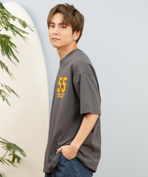ムラサキスポーツ(ムラサキスポーツ)の「【ムラサキスポーツ限定】DEAR LAUREL/ディアローレル Tシャツ 半袖 抗菌防臭 UVケア 接触冷感 CAL PATCH TEE D25S2105(Tシャツ/カットソー・メンズ・ネイビー/ホワイト/ブラック/オレンジ/サックスブルー/ミント・M/L/XL)」の16枚目の写真