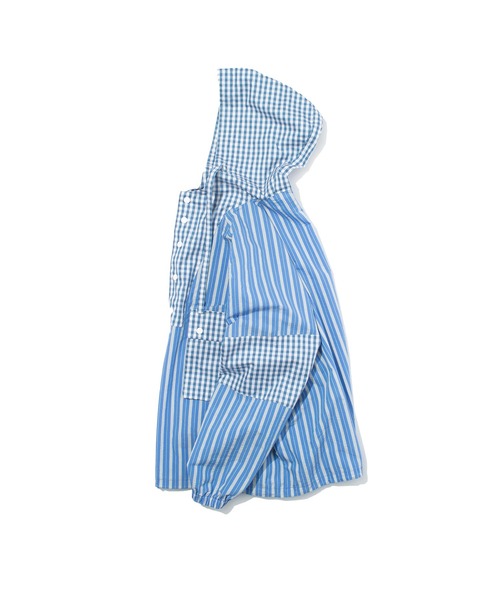 F/CE. （エフシーイー）の「F/CE. PANELLED HOODIE SHIRT / エフシーイー パネリング フーディー シャツ（シャツ/ブラウス・レディース・ブルー/グレー・SMALL/MEDIUM/LARGE）」の5枚目の写真