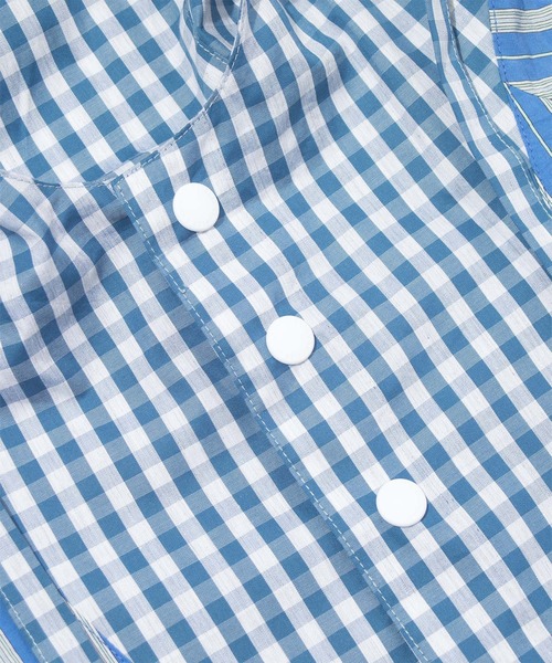 F/CE. （エフシーイー）の「F/CE. PANELLED HOODIE SHIRT / エフシーイー パネリング フーディー シャツ（シャツ/ブラウス・レディース・ブルー/グレー・SMALL/MEDIUM/LARGE）」の7枚目の写真