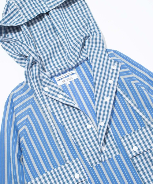 F/CE. （エフシーイー）の「F/CE. PANELLED HOODIE SHIRT / エフシーイー パネリング フーディー シャツ（シャツ/ブラウス・レディース・ブルー/グレー・SMALL/MEDIUM/LARGE）」の11枚目の写真