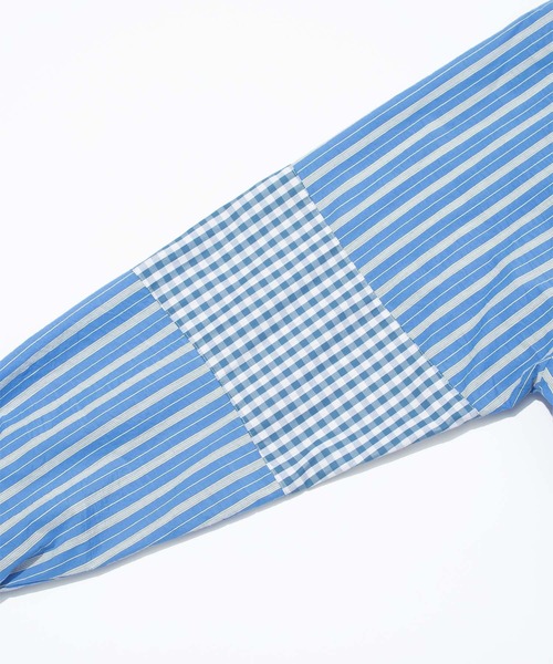 F/CE. （エフシーイー）の「F/CE. PANELLED HOODIE SHIRT / エフシーイー パネリング フーディー シャツ（シャツ/ブラウス・レディース・ブルー/グレー・SMALL/MEDIUM/LARGE）」の13枚目の写真