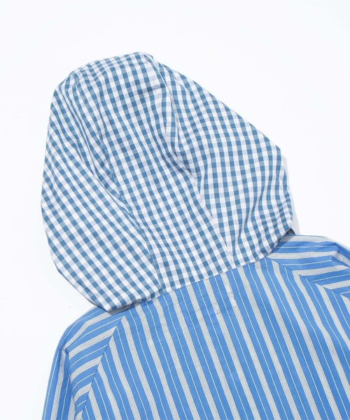 F/CE. （エフシーイー）の「F/CE. PANELLED HOODIE SHIRT / エフシーイー パネリング フーディー シャツ（シャツ/ブラウス・レディース・ブルー/グレー・SMALL/MEDIUM/LARGE）」の17枚目の写真