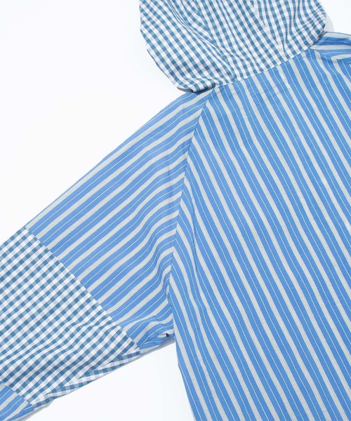 F/CE. （エフシーイー）の「F/CE. PANELLED HOODIE SHIRT / エフシーイー パネリング フーディー シャツ（シャツ/ブラウス・レディース・ブルー/グレー・SMALL/MEDIUM/LARGE）」の18枚目の写真