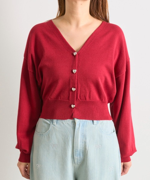 ハートボタンカーディガン（カーディガン/ボレロ）｜OLIVE des OLIVE