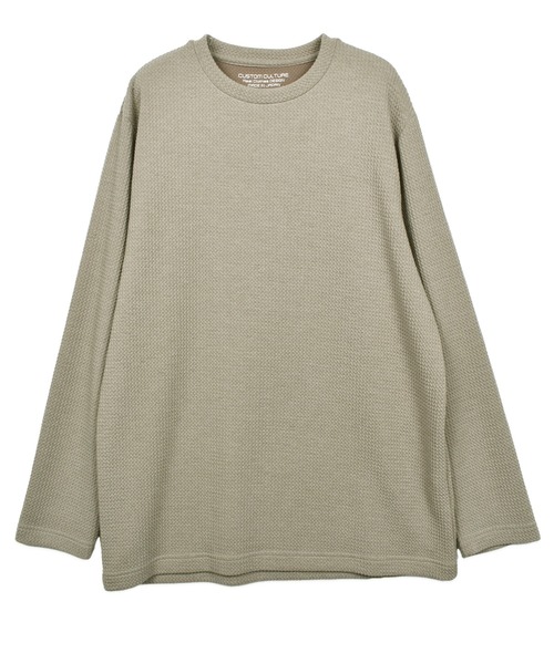 CUSTOM CULTURE(カスタムカルチャー)の「【Custom Culture】Relax Jogger Jersey ジャガードジャージリラックスロングスリーブTシャツ ロンT(Tシャツ/カットソー・メンズ・ブラック/ライトグレー/ベージュ・3/2)」の3枚目の写真