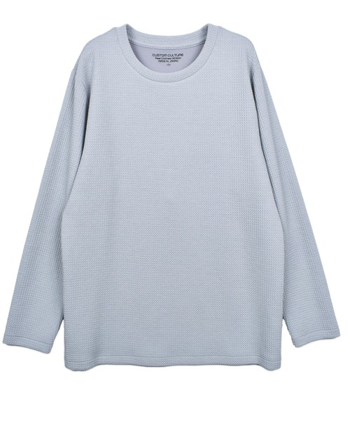 CUSTOM CULTURE(カスタムカルチャー)の「【Custom Culture】Relax Jogger Jersey ジャガードジャージリラックスロングスリーブTシャツ ロンT(Tシャツ/カットソー・メンズ・ブラック/ライトグレー/ベージュ・3/2)」の1枚目の写真