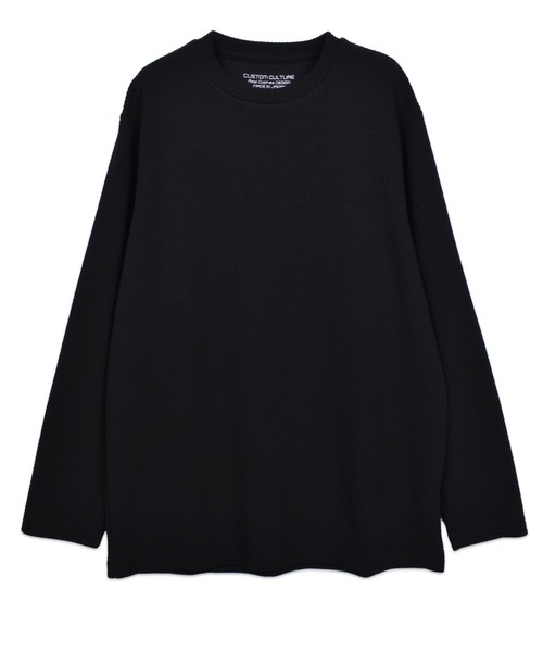 CUSTOM CULTURE(カスタムカルチャー)の「【Custom Culture】Relax Jogger Jersey ジャガードジャージリラックスロングスリーブTシャツ ロンT(Tシャツ/カットソー・メンズ・ブラック/ライトグレー/ベージュ・3/2)」の2枚目の写真