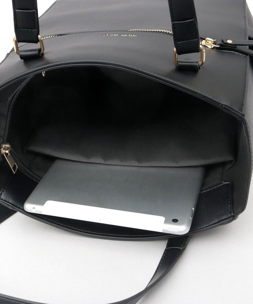 Legato Largo（レガートラルゴ）の「レザー調 ビジネス トートバッグ A4・PC収納対応 ブライトバッグシリーズ（ビジネスバッグ・レディース・ライトグレー/ブラウン/ブラック・FREE）」の19枚目の写真