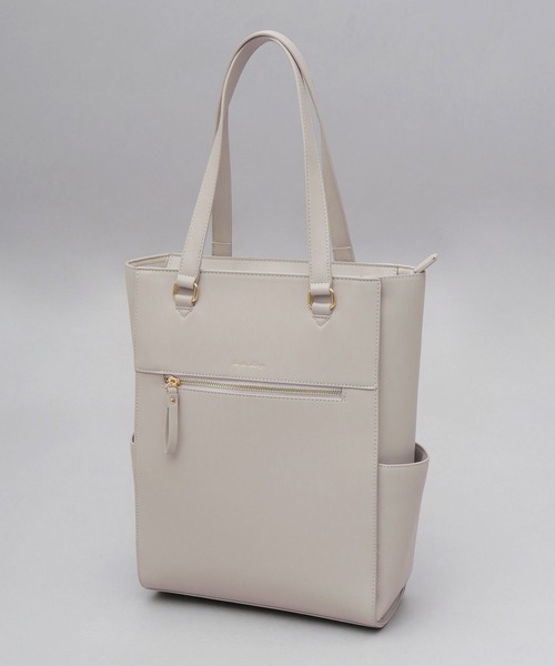 Legato Largo（レガートラルゴ）の「レザー調 ビジネス トートバッグ A4・PC収納対応 ブライトバッグシリーズ（ビジネスバッグ・レディース・ライトグレー/ブラウン/ブラック・FREE）」の10枚目の写真