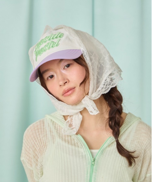 kaorinomori（カオリノモリ）の「kaorinomori リームキャップ / カオリノモリ（キャップ・レディース・ホワイト/スカイブルー/ブラック/ピンク/ライトベージュ・FREE）」の8枚目の写真