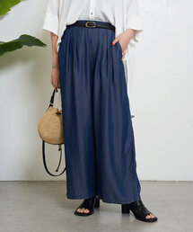 Jena espace merveilleux | 【カジュアルが苦手さん必見！／きれいめデニム】テンセルタックワイドパンツ(その他パンツ)