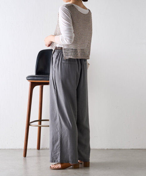 Jena espace merveilleux（ジェナ　エスパスメルヴェイユ）の「【カジュアルが苦手さん必見！／きれいめデニム】テンセルタックワイドパンツ（その他パンツ・レディース・ブルー/グレー/ブルー系その他・FREE）」の5枚目の写真