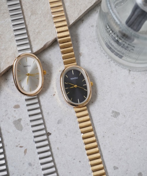 ammy.（エイミードット）の「【 ammy. / エイミードット 】 オーバル フレーム 腕時計（アナログ腕時計・レディース・ブラック×シルバー/ホワイト系/ゴールド系/ブラック系/シルバー系/ブラック×ゴールド・FREE）」の4枚目の写真