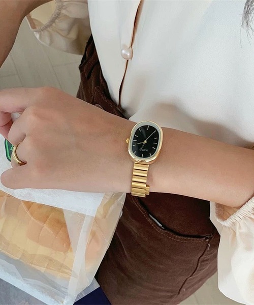 ammy.（エイミードット）の「【 ammy. / エイミードット 】 オーバル フレーム 腕時計（アナログ腕時計・レディース・ブラック×シルバー/ホワイト系/ゴールド系/ブラック系/シルバー系/ブラック×ゴールド・FREE）」の8枚目の写真