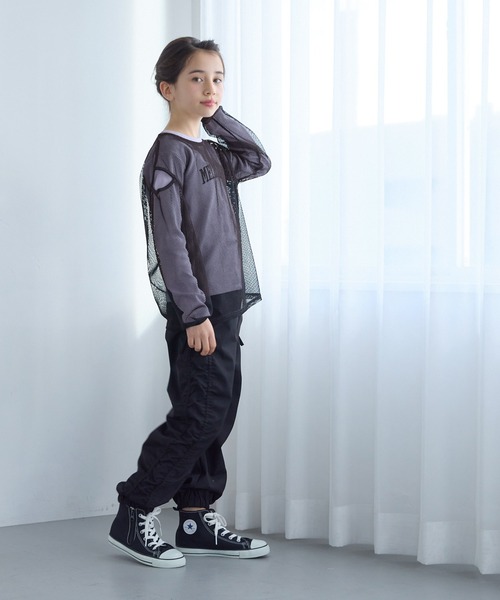 coca（coca）（コカ）の「【WEB限定セール】キッズ メッシュトップス＆リブトップス2点セット（ニット/セーター・キッズ・パープル/ホワイト・130/140/120/150）」の6枚目の写真