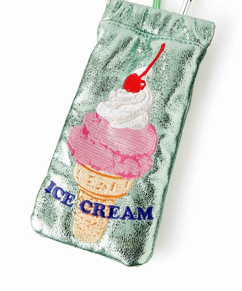 Casselini（キャセリーニ）の「Casselini(キャセリーニ)刺繍サングラスケース（その他小物・レディース・グリーン/シルバー/ブラック・FREE）」の8枚目の写真