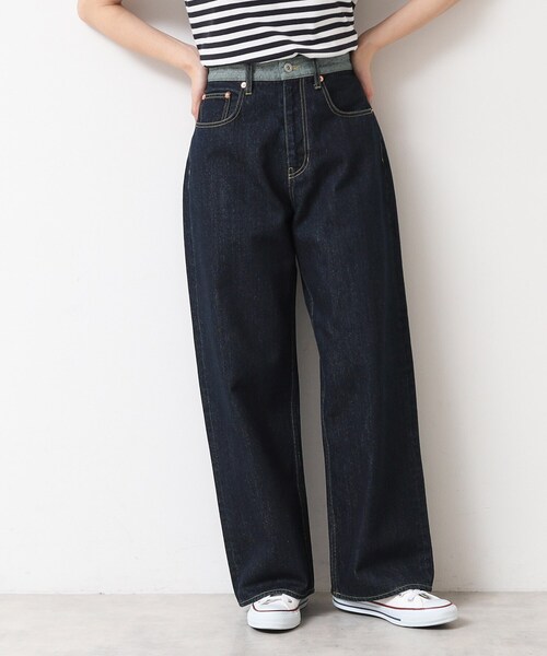 Dessin(デッサン)の「【ユニセックス】ワイドデニム(その他パンツ・レディース・ホワイト系/ブルー/ネイビー・01/02/03/04/05)」の2枚目の写真