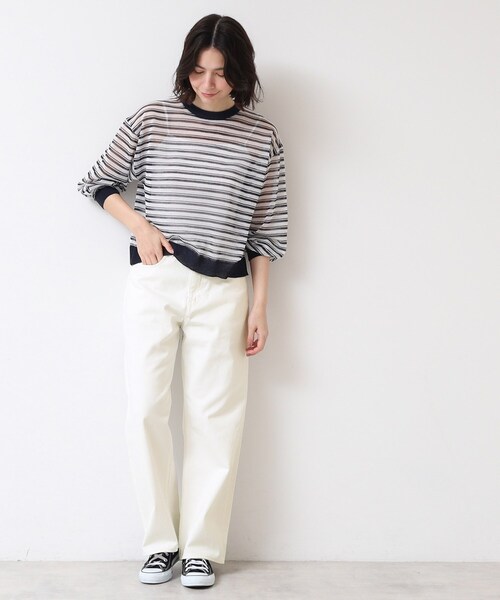 Dessin(デッサン)の「【ユニセックス】ワイドデニム(その他パンツ・レディース・ホワイト系/ブルー/ネイビー・01/02/03/04/05)」の7枚目の写真