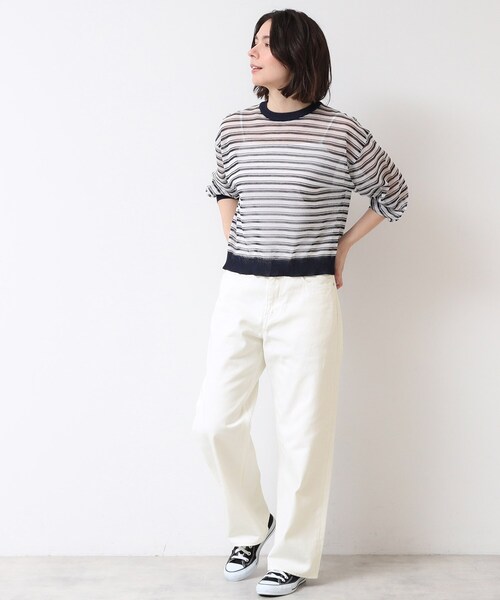 Dessin(デッサン)の「【ユニセックス】ワイドデニム(その他パンツ・レディース・ホワイト系/ブルー/ネイビー・01/02/03/04/05)」の6枚目の写真