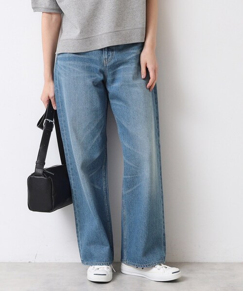Dessin(デッサン)の「【ユニセックス】ワイドデニム(その他パンツ・レディース・ホワイト系/ブルー/ネイビー・01/02/03/04/05)」の4枚目の写真
