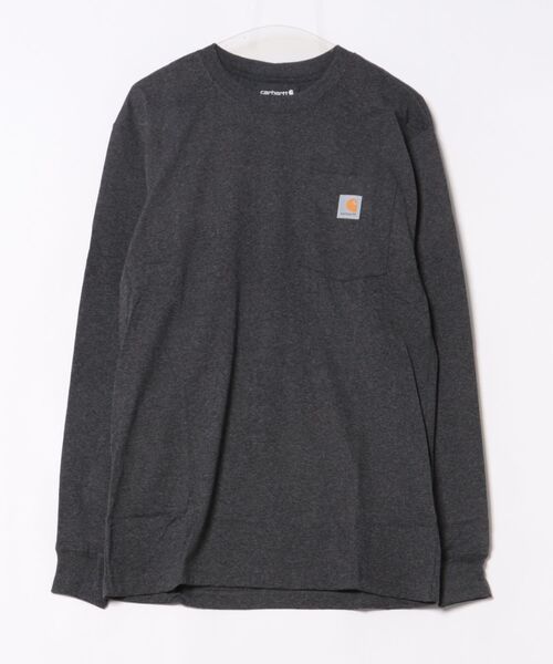 Carhartt(カーハート)の「【CARHARTT】長袖 クルーネックポケットTシャツ L/S TEE ユニセックス(Tシャツ/カットソー・メンズ・グレー/ワインレッド/グリーン/ホワイト/チャコールグレー/ブラック/ダークブラウン/ネイビー・M/L/S)」の10枚目の写真