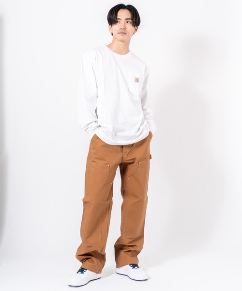 Carhartt(カーハート)の「【CARHARTT】長袖 クルーネックポケットTシャツ L/S TEE ユニセックス(Tシャツ/カットソー・メンズ・グレー/ワインレッド/グリーン/ホワイト/チャコールグレー/ブラック/ダークブラウン/ネイビー・M/L/S)」の19枚目の写真