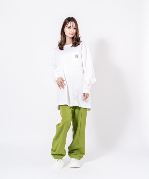 Carhartt(カーハート)の「【CARHARTT】長袖 クルーネックポケットTシャツ L/S TEE ユニセックス(Tシャツ/カットソー・メンズ・グレー/ワインレッド/グリーン/ホワイト/チャコールグレー/ブラック/ダークブラウン/ネイビー・M/L/S)」の20枚目の写真