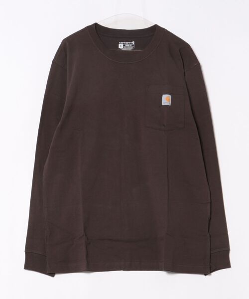Carhartt(カーハート)の「【CARHARTT】長袖 クルーネックポケットTシャツ L/S TEE ユニセックス(Tシャツ/カットソー・メンズ・グレー/ワインレッド/グリーン/ホワイト/チャコールグレー/ブラック/ダークブラウン/ネイビー・M/L/S)」の11枚目の写真