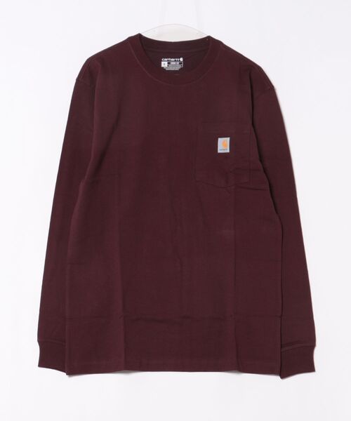 Carhartt(カーハート)の「【CARHARTT】長袖 クルーネックポケットTシャツ L/S TEE ユニセックス(Tシャツ/カットソー・メンズ・グレー/ワインレッド/グリーン/ホワイト/チャコールグレー/ブラック/ダークブラウン/ネイビー・M/L/S)」の12枚目の写真