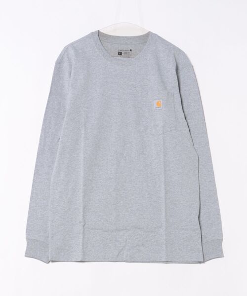 Carhartt(カーハート)の「【CARHARTT】長袖 クルーネックポケットTシャツ L/S TEE ユニセックス(Tシャツ/カットソー・メンズ・グレー/ワインレッド/グリーン/ホワイト/チャコールグレー/ブラック/ダークブラウン/ネイビー・M/L/S)」の13枚目の写真